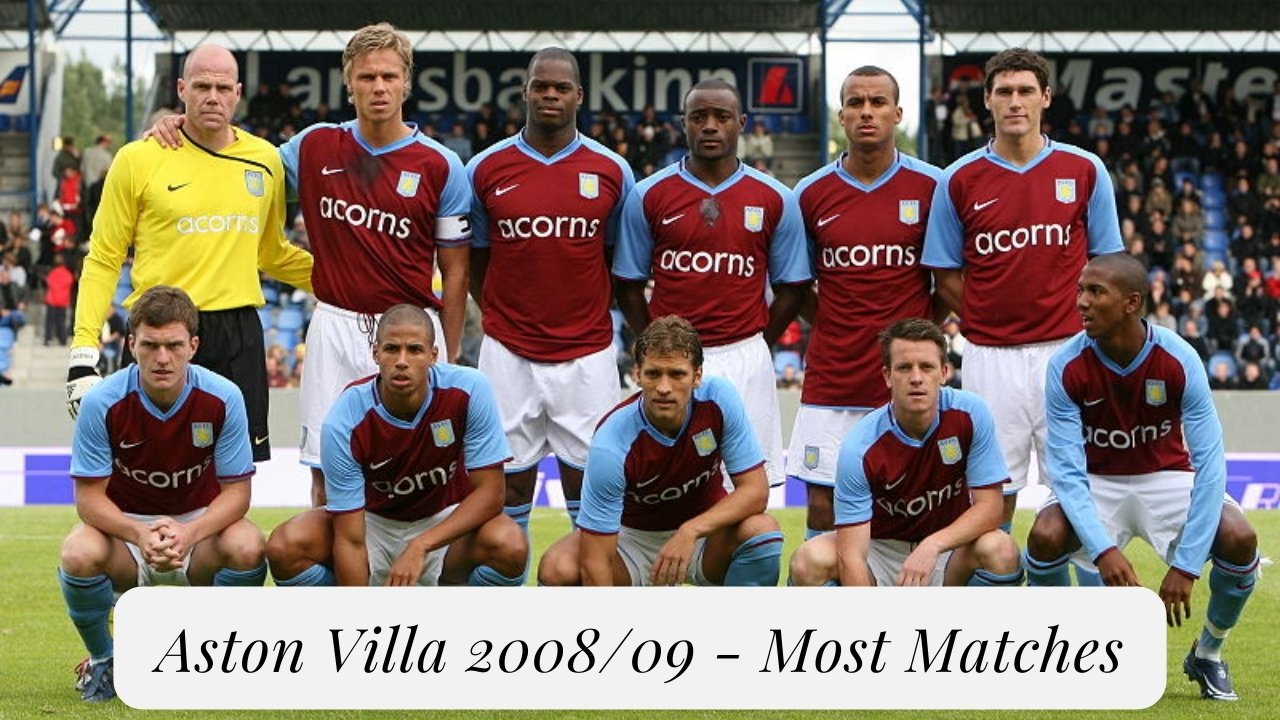 Aston Villa 200809 - Most Matches